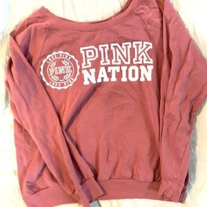 PINK crew neck sweatshirt